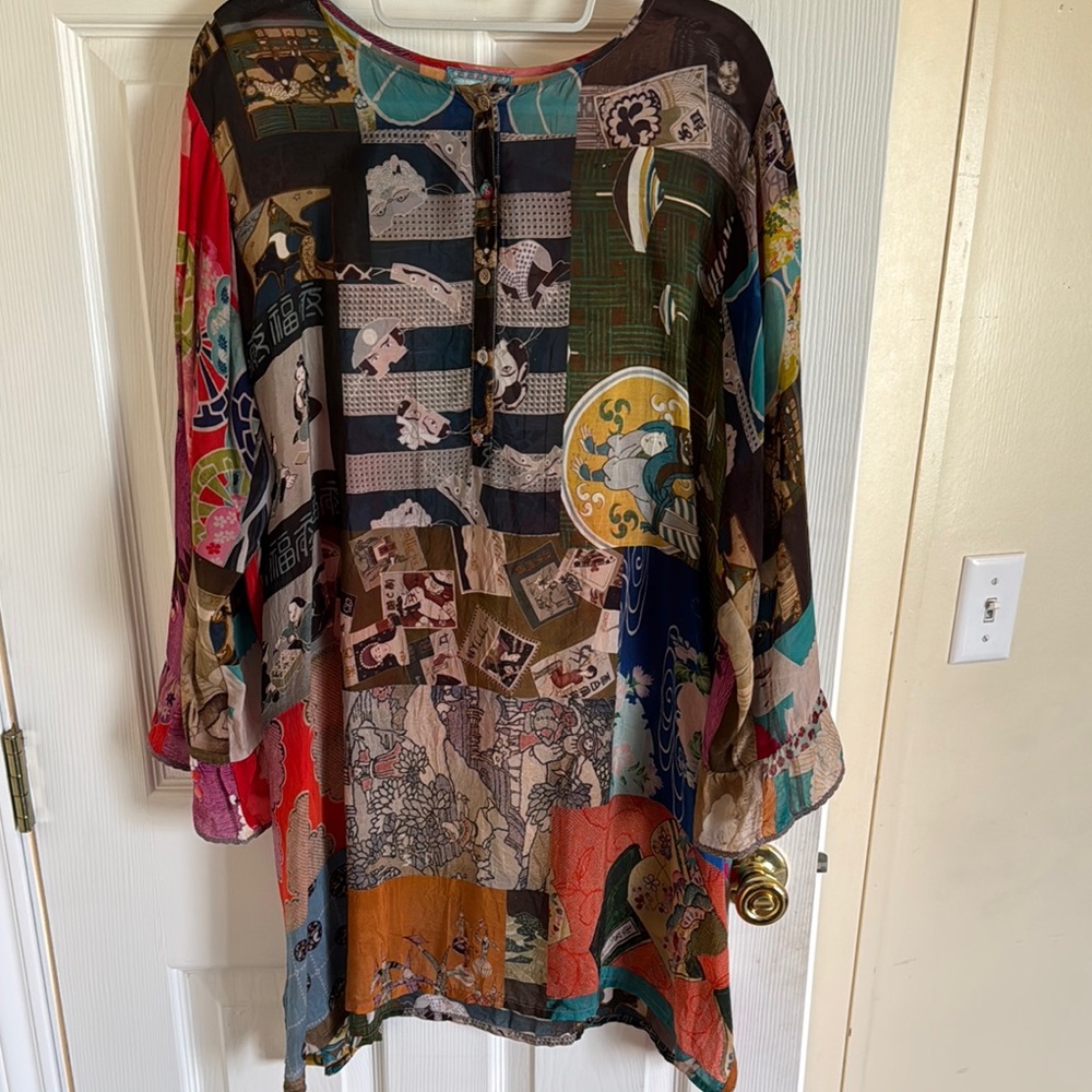 Johnny Was dress, tunic top XL